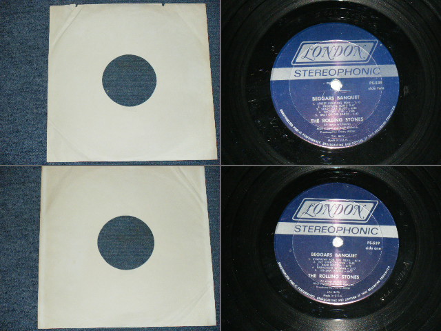 画像:  THE ROLLING STONES - BEGGARS BANQUET ( MATRIX # XZAL-8476-A　MR △12258/XZAL-8477-B MR  △12258-X )/ 1968 US ORIGINAL LP 