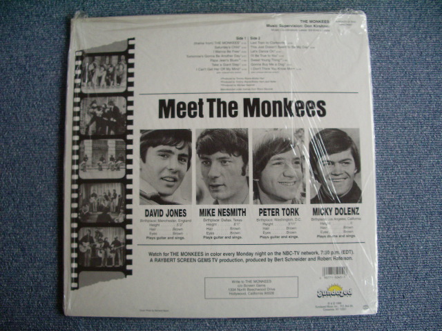 画像: THE MONKEES - MEET THE MONKEES  / 1996 US REISSUE SEALED LP+COLORED WAX