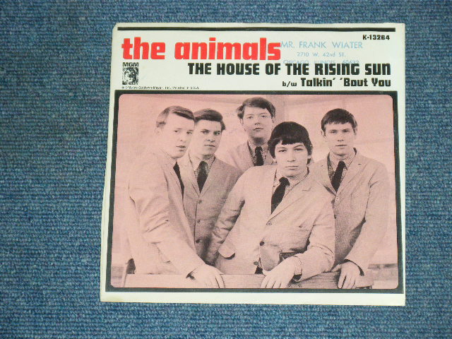 画像1: THE ANIMALS - THE HOUSE OF THE RISING SUN  / 1964 US ORIGINAL 7"Single with PICTURE SLEEVE 