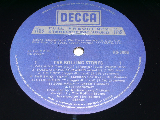 画像: ROLLING STONES - LIMITED EDITION COLLECTORS ITEM  / STEREO  AUSTRALIA ORIGINAL LP