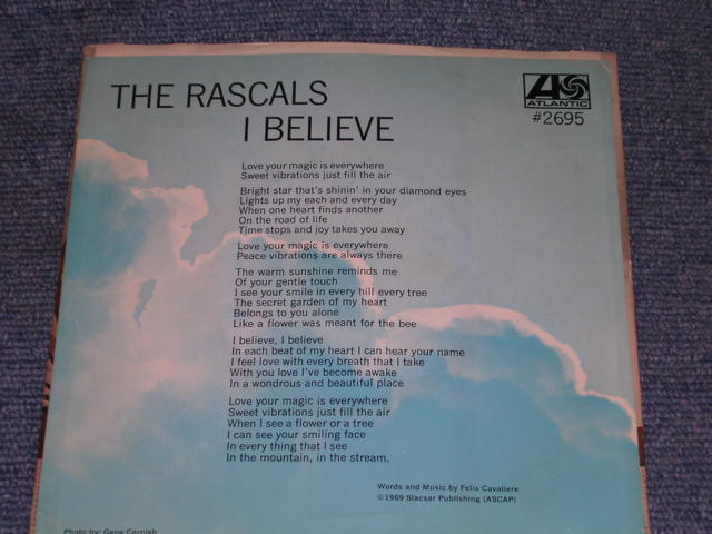 画像: RASCALS - HOLD ON / 1969 US ORIGINAL 7"45 Single With PICTURE SLEEVE