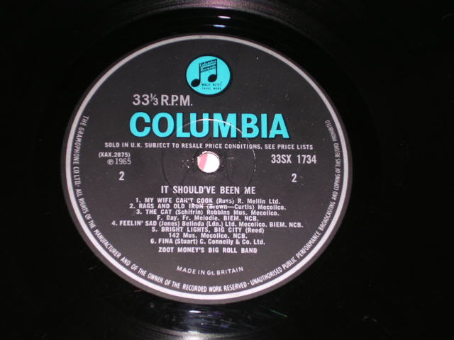 画像: ZOOT MONEY'S BIG ROLL BAND  - IT'S SHOULD'VE BEEN ME  / 1965  UK ORIGINAL MONO LP  Ex++/Ex+++ 