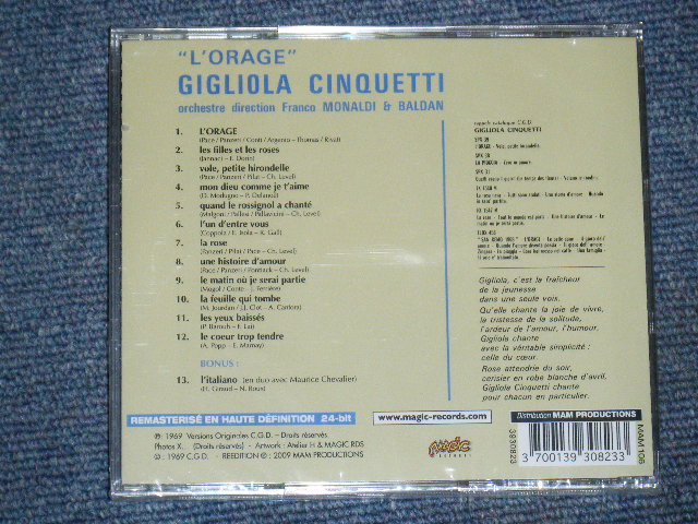 画像: GIGLIOLA CINQUETTI  -  I'LORAGE  / 2009 FRANCE  Brand New Sealed CD