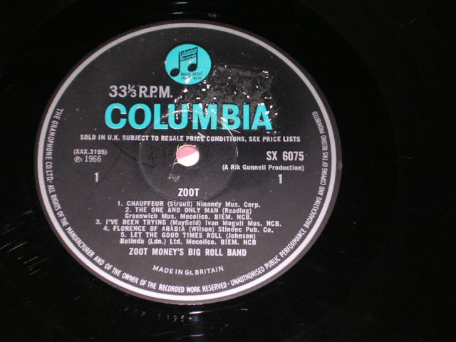 画像: ZOOT MONEY'S BIG ROLL BAND  - ZOOT! AT KLOOK'S KLEEK..... / 1966  UK ORIGINAL MONO LP 