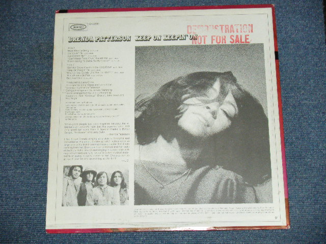 画像: BRENDA PATTERSON  With REDBONE - KEEP ON KEEPIN' ON / 1969 US ORIGINAL PROMO STAMP LP