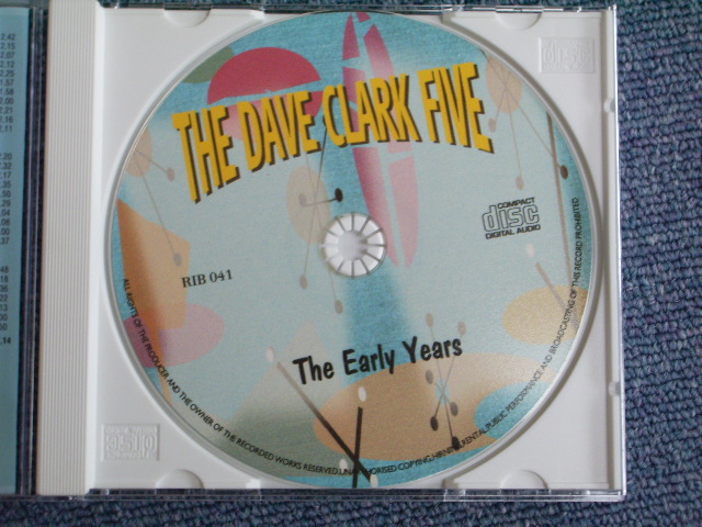 画像: DAVE CLARK FIVE, THE -. THE EARLY YEARS / GLAD ALL OVER + RETURN / 1997 GERMANY   OPENED STYLE BRAND NEW  CD-R 