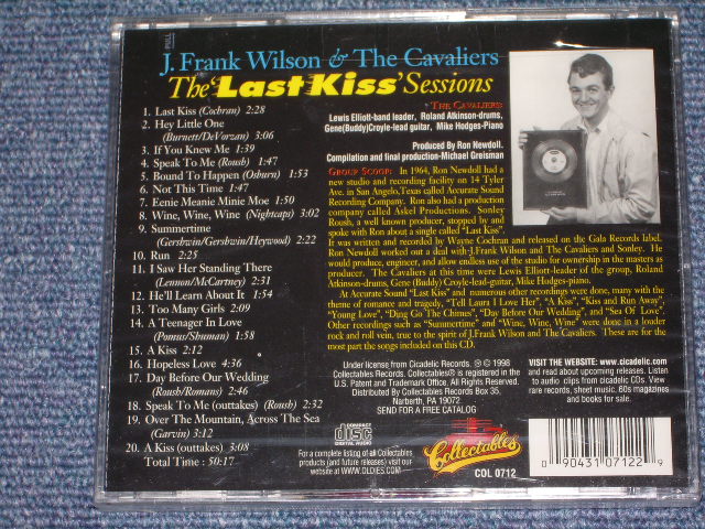 画像: J.FRANK WILSON $ THE CAVALIERS - THE 'LAST KISS' SESSIONS  /1998 US SEALED CD