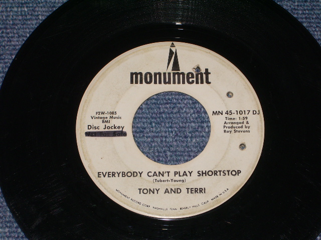 画像: TONY AND TERRI - CALIFORNIA L.A.  / 1968 US ORIGINAL White Label Promo 7"Single 