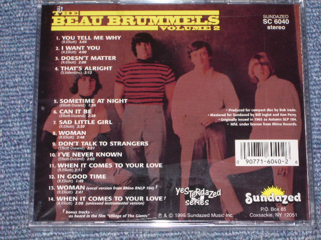 画像: THE BEAU BRUMMELS - VOLUME 2  / 1995 US SEALED CD