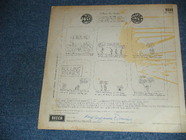 画像:  THE ROLLING STONES - BETWEEN THE BUTTONS  ( MATRIX # 2A/3A : VG++/Ex+)/ 1967 UK ORIGINAL MONO LP 