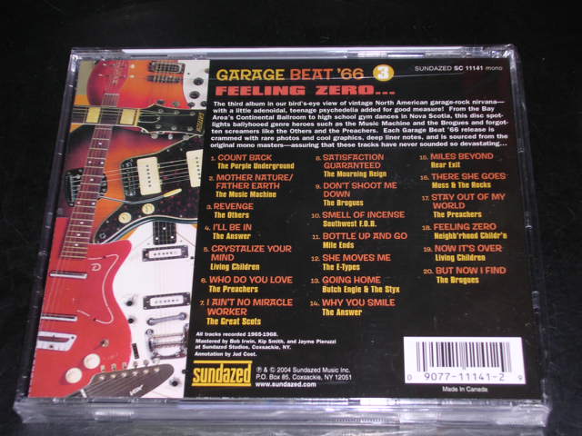 画像: V.A. - GARAGE BEAT '66 Vol.3  FEELING ZERO / 2004 US SEALED CD 