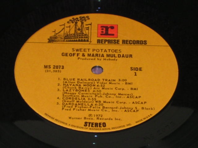 画像: GEOFF & MARIA MULDAUR - SWEET POTATOES US ORIGINAL LP