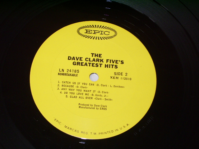 画像: DAVE CLARK FIVE -  GREATEST HITS (Ex+/Ex++ Looks:Ex+ EDSP) / 1966 US AMERICA ORIGINAL MONO Used LP 