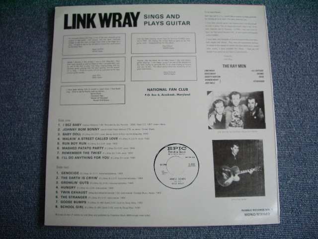 画像: LINK WRAY - SINGS AND PLAYS GUITAR / REISSUE NEW LP 