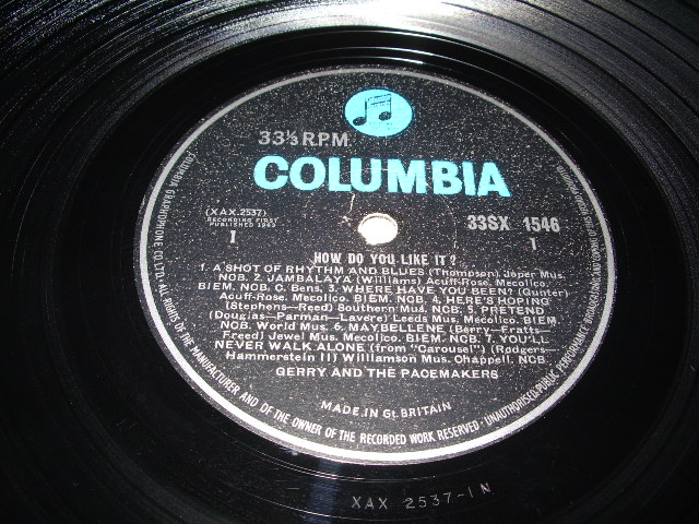 画像: GERRY AND THE PACEMAKERS - HOW DO YOU LIKE IT?(1st Album) / 1963 UK ORIGINAL "BLUE COLUMBIA" MONO  LP 