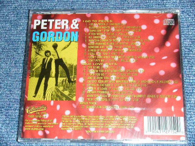 画像: PETER AND GORDON - I GO TO PIECES +TRUE LOVE WAYS  +BONUS  /  2001 US ORIGINAL Brand New SEALED CD   