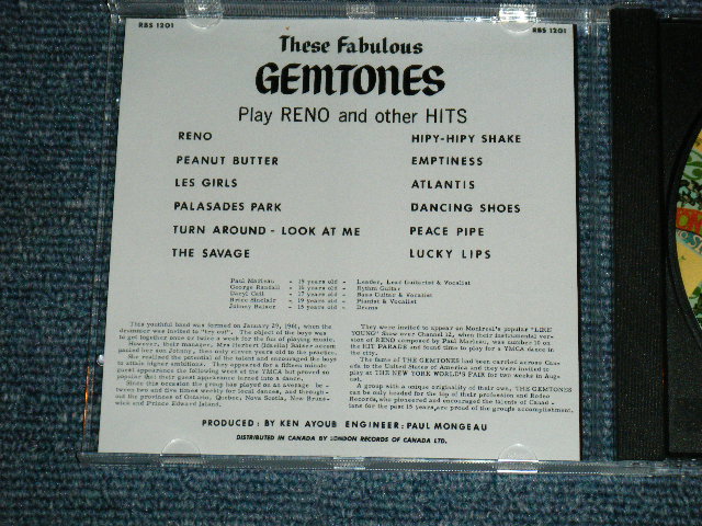 画像: THE GEMTONES / THE NOMADS - THESE FABULOUS GEMTONES/HITS OF THE NOMADS ( 2 in 1 )  / GERMAN Brand New CD-R 