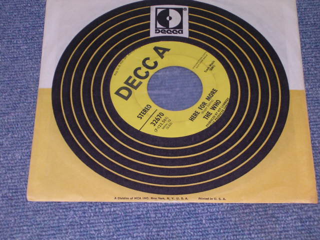 画像: THE WHO - THE SEEKER / 1970 US ORIGINAL YELLOW LABEL PROMO  7"SINGLE