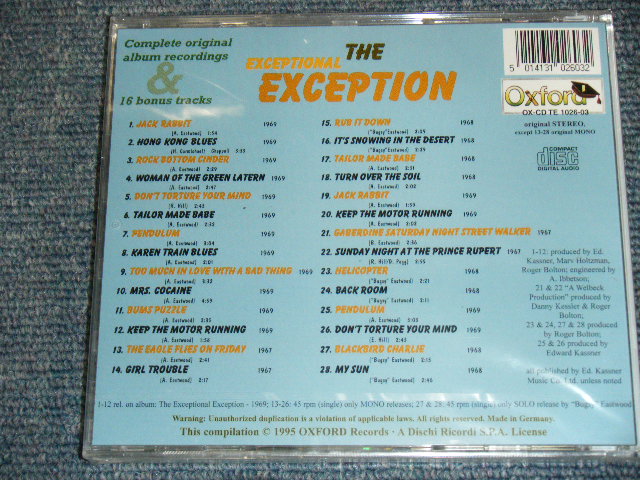 画像: THE EXCEPTIONAL EXCEPTION - COMPLETE ORIGINAL RECORDINGS / 1995 GERMAN ORIGINAL Brand New Sealed CD 