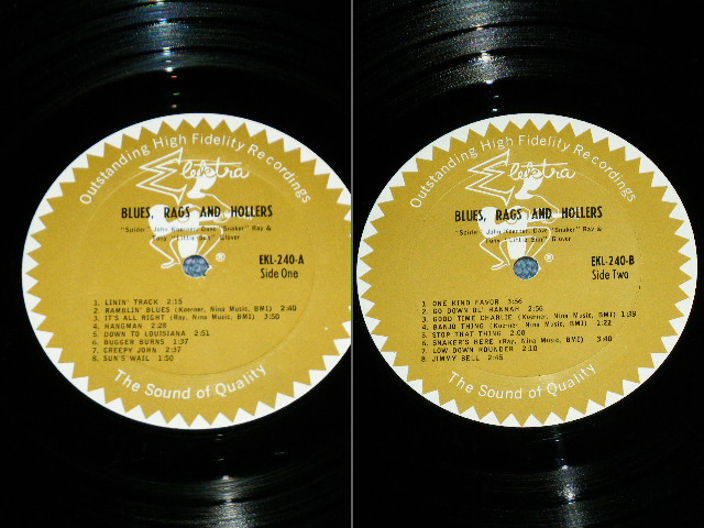 画像: KOERNER, RAY and GLOVER - BLUES RAGS and HOLLIERS / 1963 US ORIGINAL Used MONO LP 