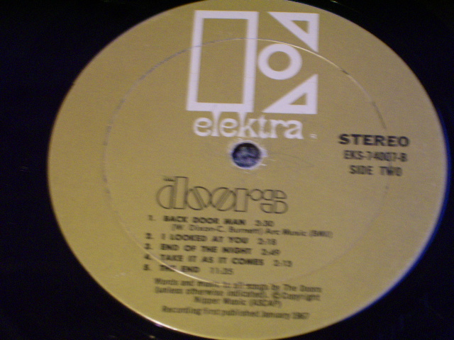 画像: THE DOORS - THE DOORS ( DEBUT ALBUM : Ex/Ex+ )  / 1967 US ORIGINAL STEREO Used  LP 
