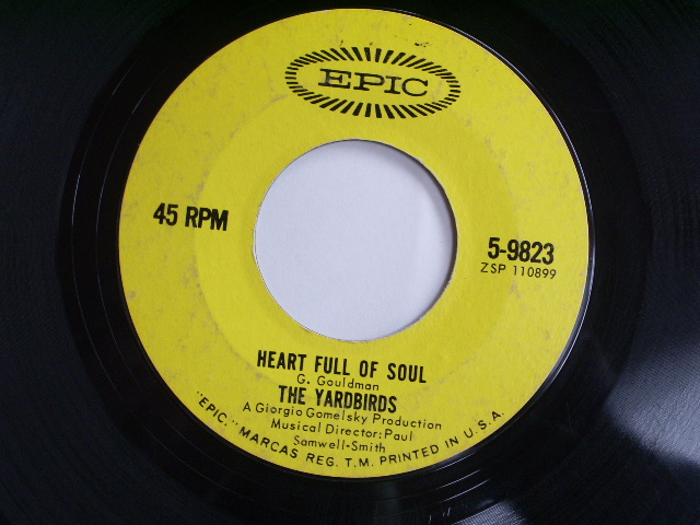 画像: YARDBIRDS - HEART FULL OF SOUL  / 1965 US ORIGINAL 7"Single + PICTURE SLEEVE