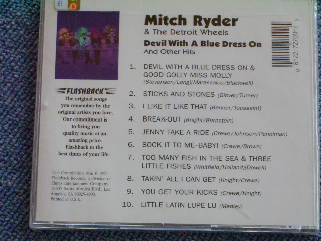 画像: MITCH RYDER & TYHE DETROIT WHEELS - DEVIL WITH A BLUE DRESS ON   / 1997 US SEALED NEW CD