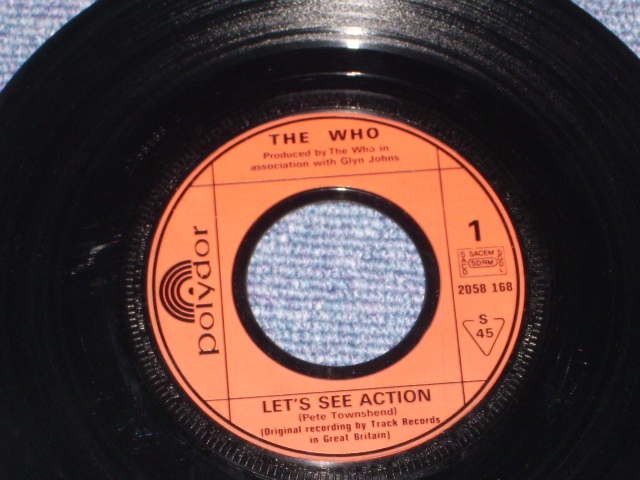 画像: THE WHO  -  LET'S  SEE ACTION   / 1976 FRANCE  7"Single With PICTURE SLEEVE 