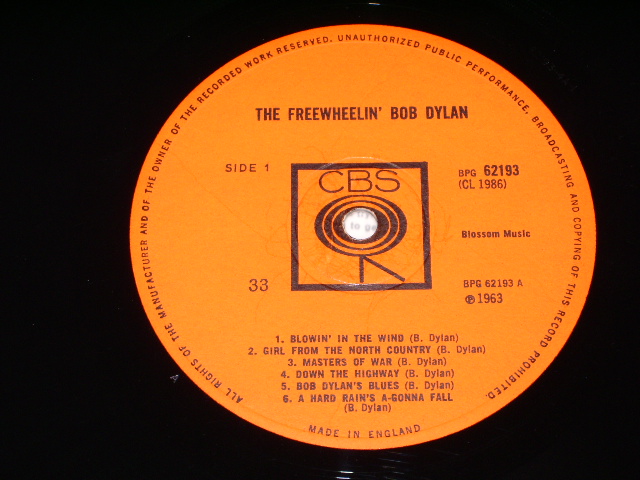 画像: BOB DYLAN - THE FREEWHEELIN'/ UK ORIGINAL LP