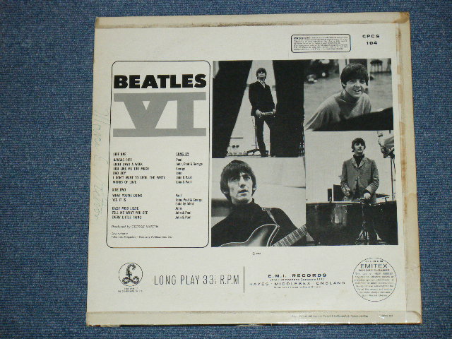 画像: THE BEATLES - BEATLES VI ( Ex++/Ex++ ) / 1966 UK EXPORT  Yellow Parlophone STEREO LP