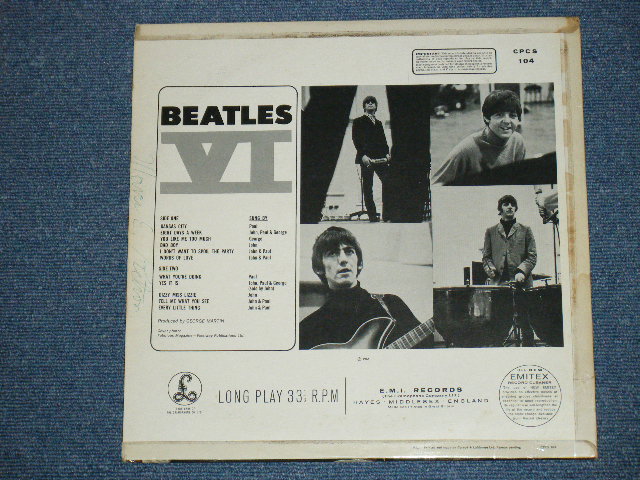 画像: THE BEATLES - BEATLES VI (MATRIX #A) YEEX 112-15A 1 AA   B) YEEX 114-15A 1 M) (Ex++/Ex++) / 1966 UK EXPORT  Yellow Parlophone STEREO LP