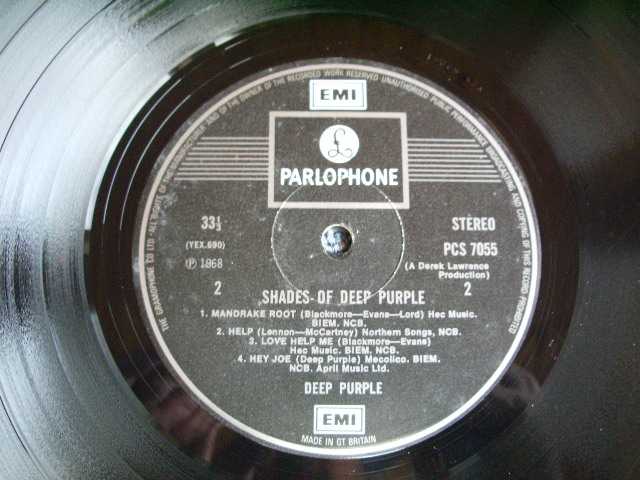 画像: DEEP PURPLE - SHADES OF / 1969 UK ORIGINAL 2nd PRESS LABEL  LP 