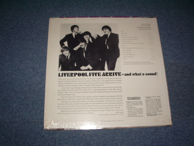 画像: LIVERPOOL FIVE - ARRIVE  / 1966 US ORIGINAL PROMO MONO  LP 