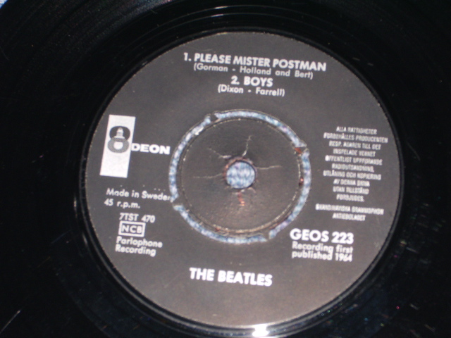 画像: THE BEATLES -  SHE LOVES YOU  ( 4 Tracks EP : Ex+++/MINT- ) / 1964  SWEDEN ORIGINAL Used 7" EP With PICTURE SLEEVE 