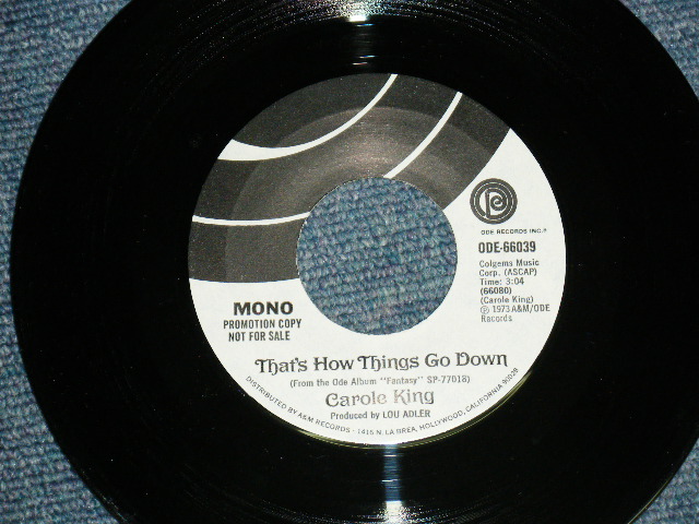 画像: CAROLE KING - CORAZON  / 1973 US WHITE LABEL PROMO ORIGINAL MONO MIX 7" Single 