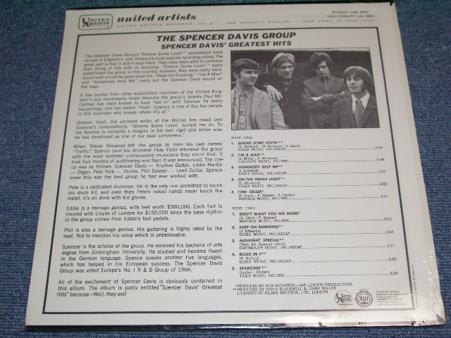 画像: SPENCER DAVIS GROUP - GREATEST HITS  /  1969 US ORIGINAL SEALED  LP