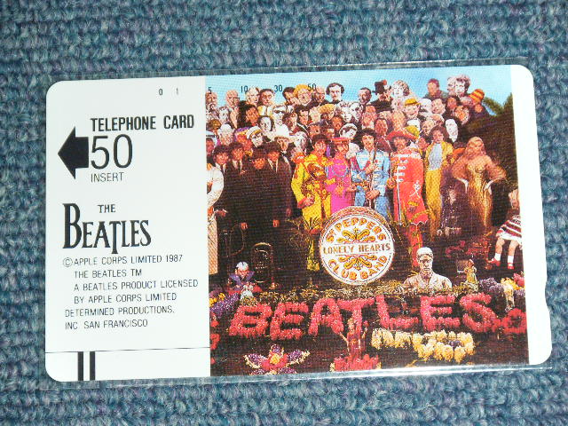 画像1: THE BEATLES  -  TELEPHONE CARD "SGT. PEPPERS ..." / 1980's ISSUED Version LIGHT BLUE Face Brand New  TELEPHONE CARD 