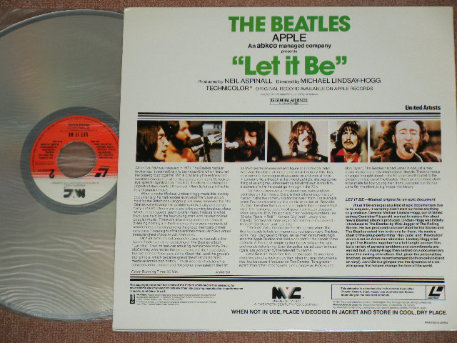 画像: THE BEATLES -  LET IT BE  / 1981 US ORIGINAL Used LASERDISC NTSC SYTEM 