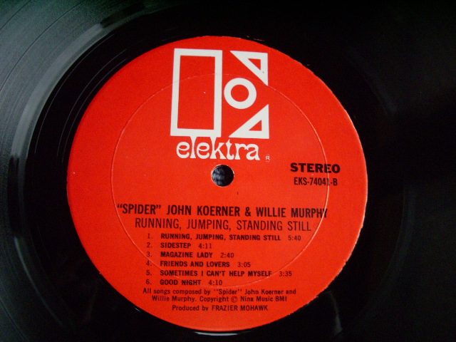 画像: "SPIDER" JOHN KOERNER & WILLIE MURPHY - RUNNING, JUMPING, STANDING STILL   / 1969 US ORIGINAL LP 
