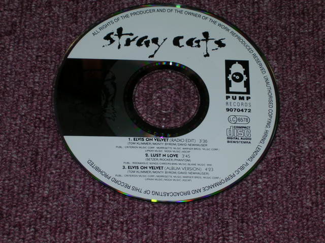 画像: STRAY CATS - ELVIS ON VELVET / 1992 EU ORIGINAL MAXI CD SINGLE  