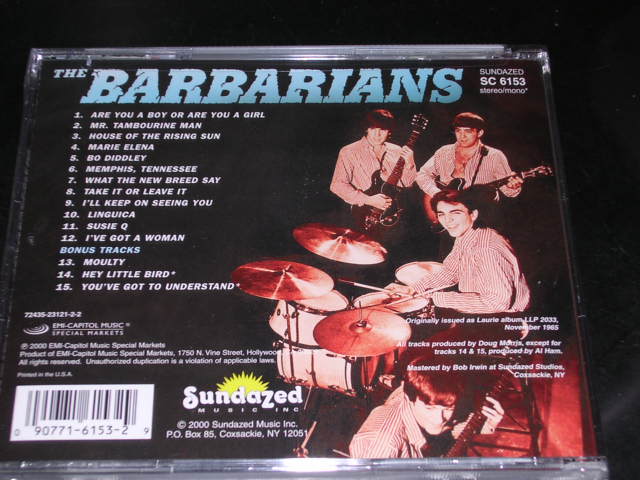 画像: THE BARBARIANS - ARE YOU A BOY OR ARE YOU A GIRL  / 2000 US SEALED CD 
