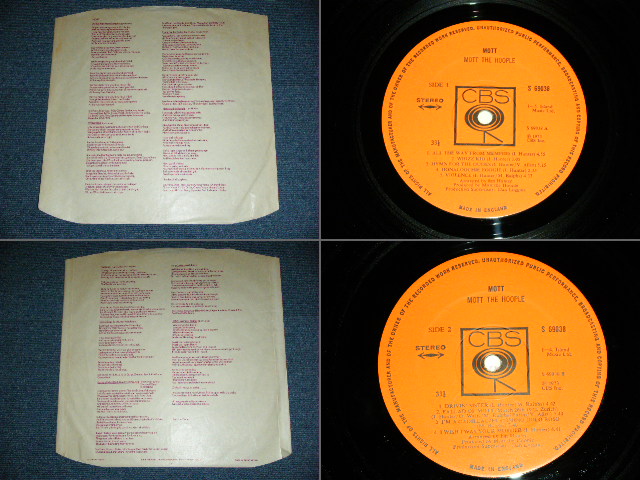 画像: MOTT THE HOOPLE  - MOTT ( With TITLE STICKER on COVER : Ex+++/MINT ) / 1973 UK ORIGINAL Die-Cut Gatefold Coverl Used LP