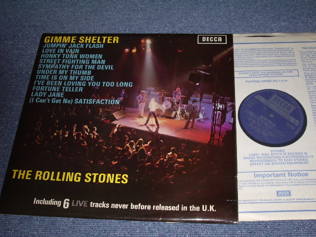 画像1: ROLLING STONES - GIMME SHELTER (Matrix #A)P-2W /B)P-2W) (Ex++, Ex+/Ex++ Looks:Ex++) /  1971 UK ENGLAND ORIGINAL Used LP 