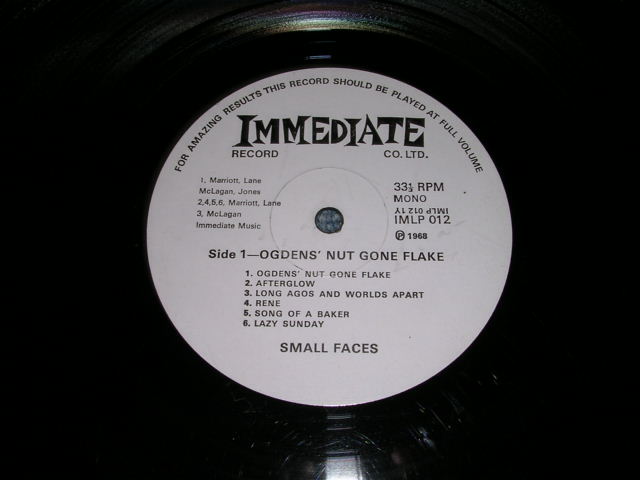 画像: SMALL FACES - OGDEN'S NUT GONE FLAKE  / 1968 UK ORIGINAL MONO ROUND COVER LP 