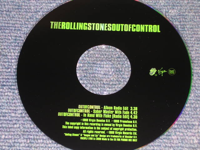 画像: THE ROLLING STONES - OUIT OF CONTROL ( 3 TRACKS )  / 1998 UK Promo Only Maxi-CD 