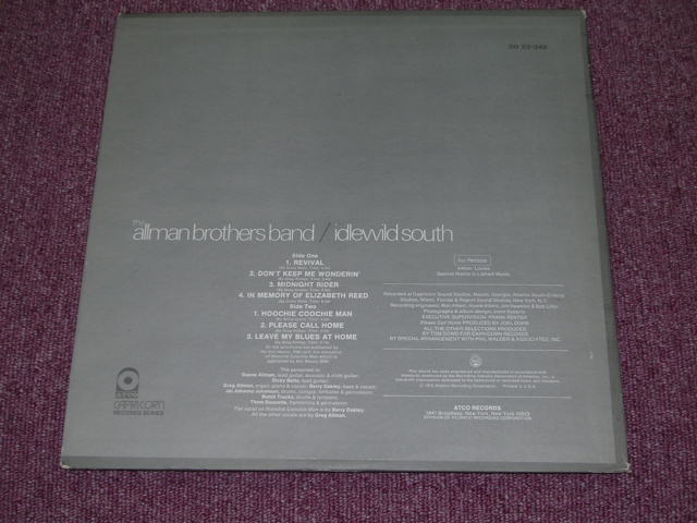 画像: THE ALLMAN BROTHERS BAND - IDLEWILD SOUTH / US ORIGINAL 1st PRESS  LP 