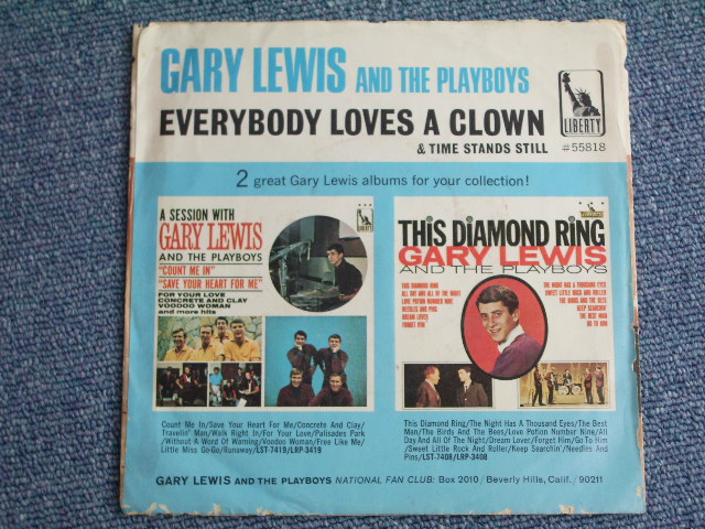 画像: GARY LEWIS & THE PLAYBOYS - A)SHE'S JUST MY STYLE  B)I WON'T MAKE THAT MISTAKE AGAIN (Ex++/MINT- SWOL) /1965  US AMERICA ORIGINAL Used 7"SINGLE + PICTURE SLEEVE 