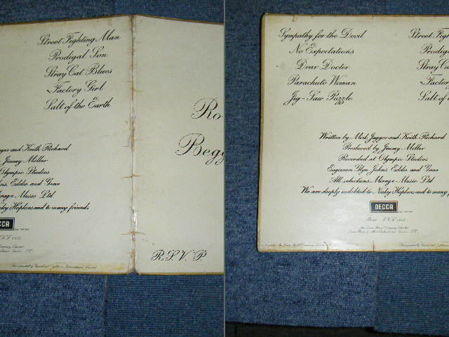 画像:  THE ROLLING STONES - BEGGARS BANQUET ( MATRIX # 2K/2K : VG++/VG+++) / 1968 UK ORIGINAL STEREO LP 