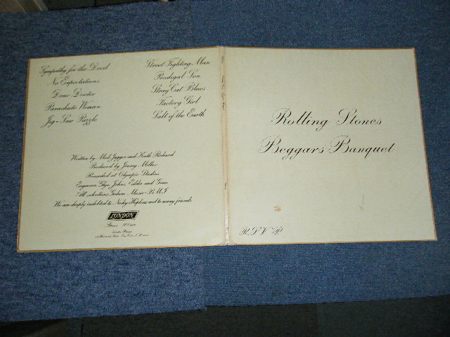 画像:  THE ROLLING STONES - BEGGARS BANQUET ( MATRIX # XZAL-8476-A　/XZAL-8477-B : Ex++/Ex+++ )/ 1968 US ORIGINAL LP 