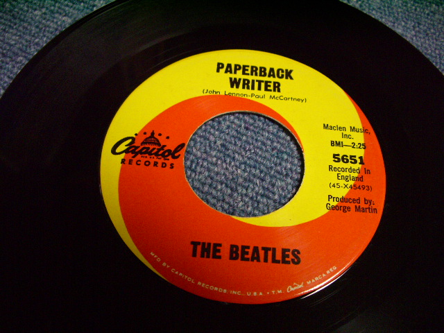 画像: BEATLES - PAPERBACK WRITER / 1966 US AMERICA ORIGINAL Used 7" SINGLE ORIGINAL  With PS